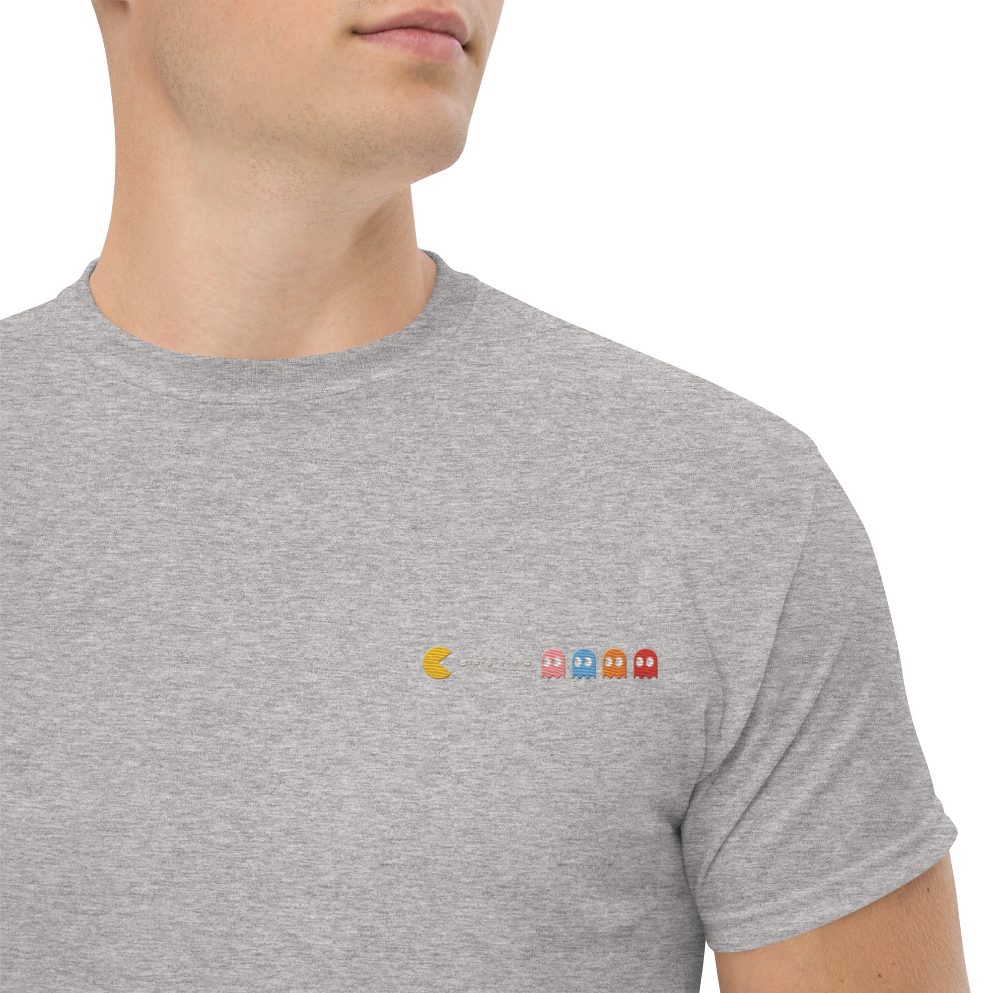 T-Shirt Unisex Ricamata 100% Cotone – Confortevole – Design Pacman-Biiply