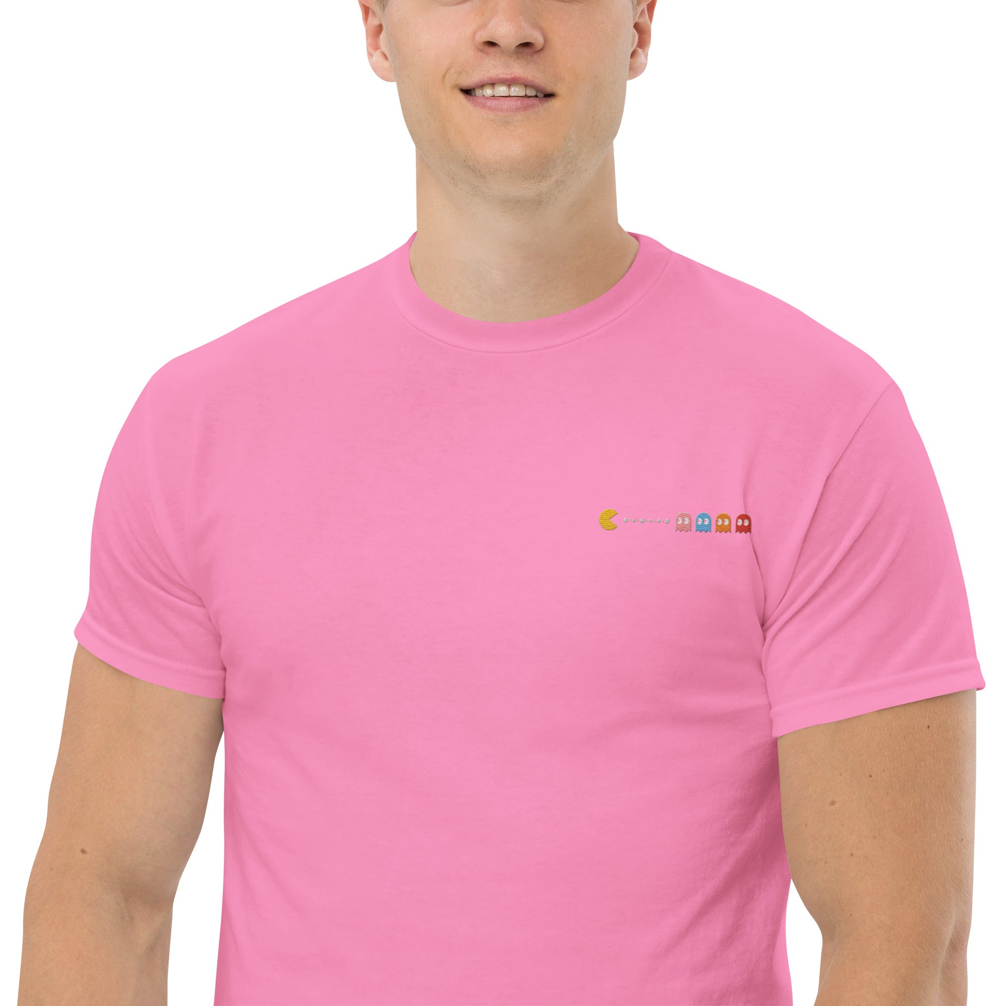 T-Shirt Unisex Ricamata 100% Cotone – Confortevole – Design Pacman-Biiply