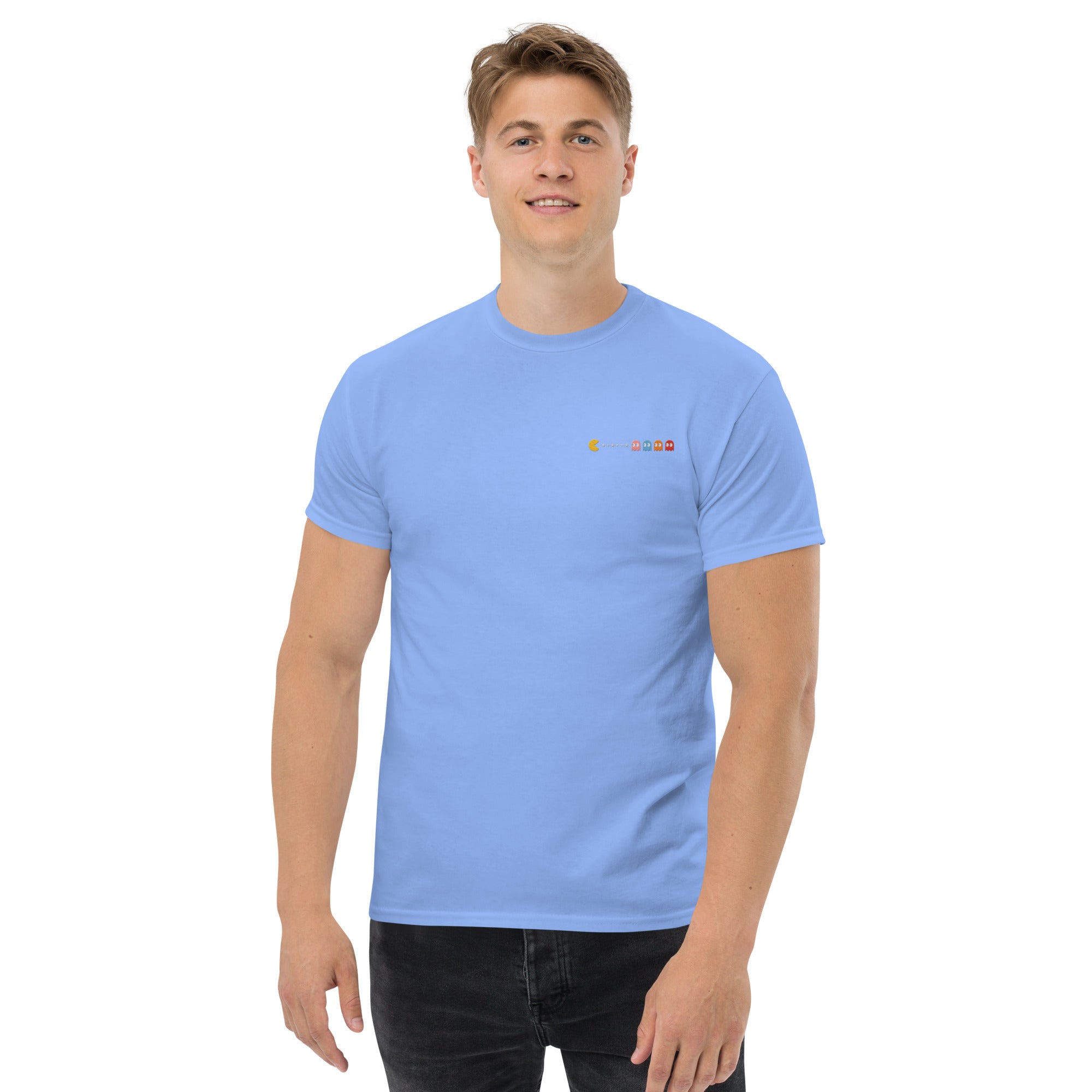 T-Shirt Unisex Ricamata 100% Cotone – Confortevole – Design Pacman-Biiply