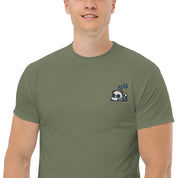 T-Shirt Unisex Ricamata 100% Cotone – Confortevole – Design Panda Dormiglione-Biiply
