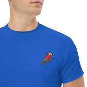 T-Shirt Unisex Ricamata 100% Cotone – Confortevole – Design Pappagallo-Biiply