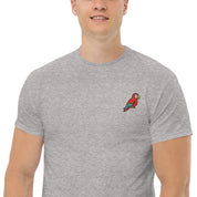 T-Shirt Unisex Ricamata 100% Cotone – Confortevole – Design Pappagallo-Biiply