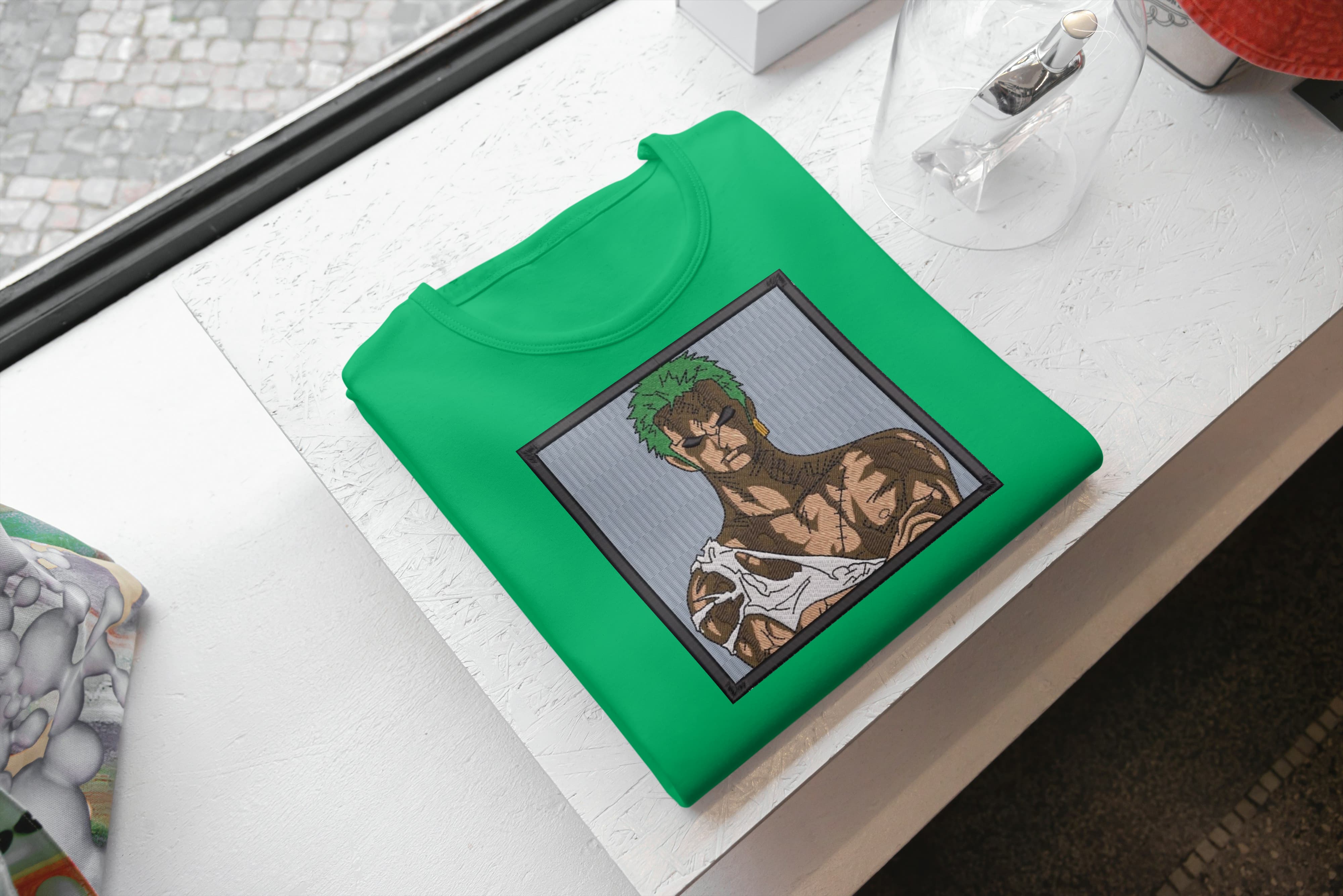 T-Shirt Unisex Ricamata 100% Cotone – Confortevole – Design Personaggio Anime Pirati-Biiply
