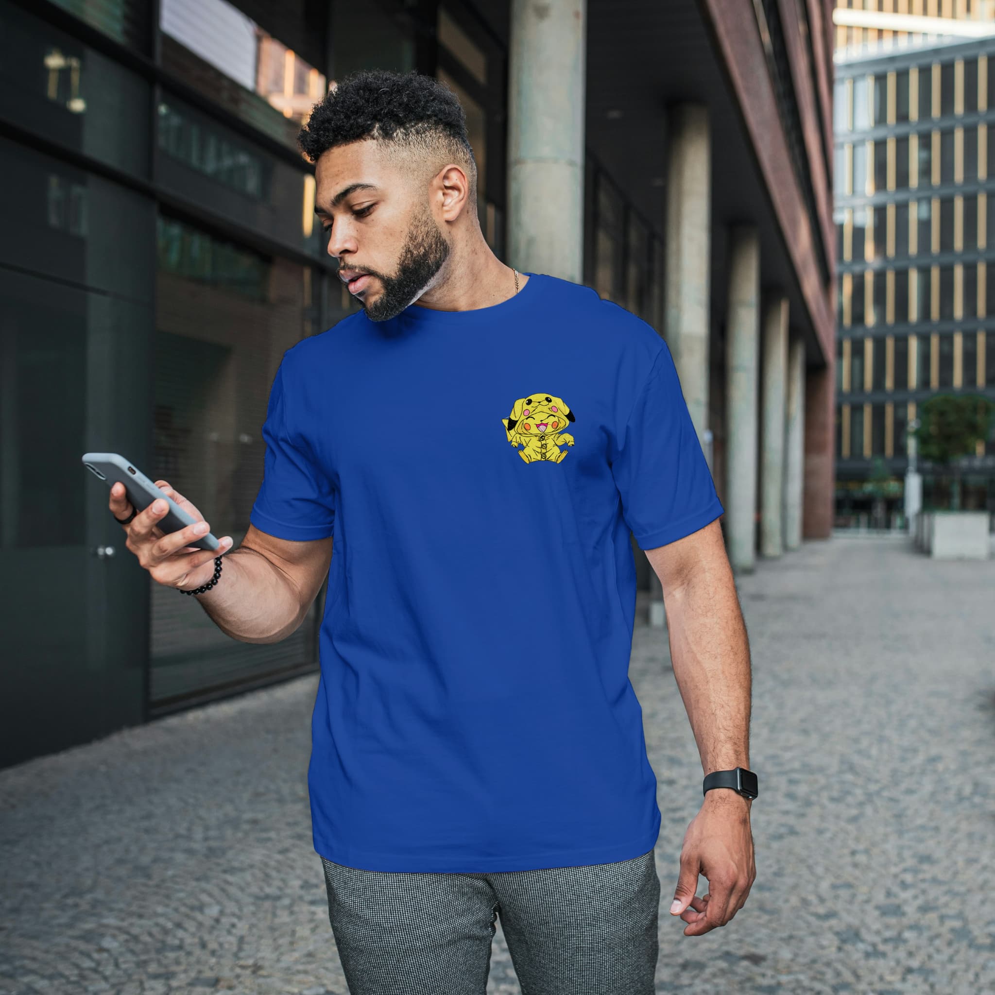 T-Shirt Unisex Ricamata 100% Cotone – Confortevole – Design Piccolo Pikachu - 13 - Biiply - Inizia Il tuo progetto