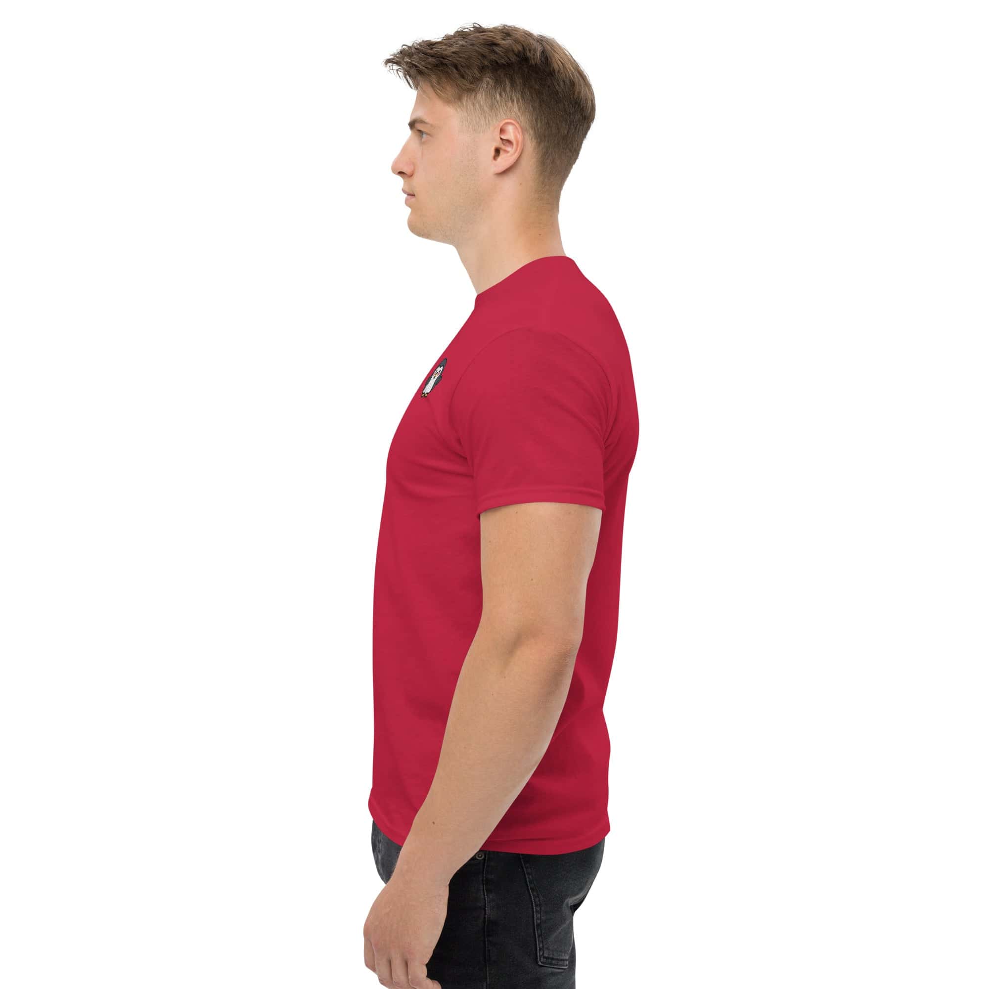 T-Shirt Unisex Ricamata 100% Cotone – Confortevole – Design Pinguino-Biiply