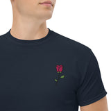 Camiseta Unisex Bordada 100% Algodón – Cómoda – Diseño Rosa