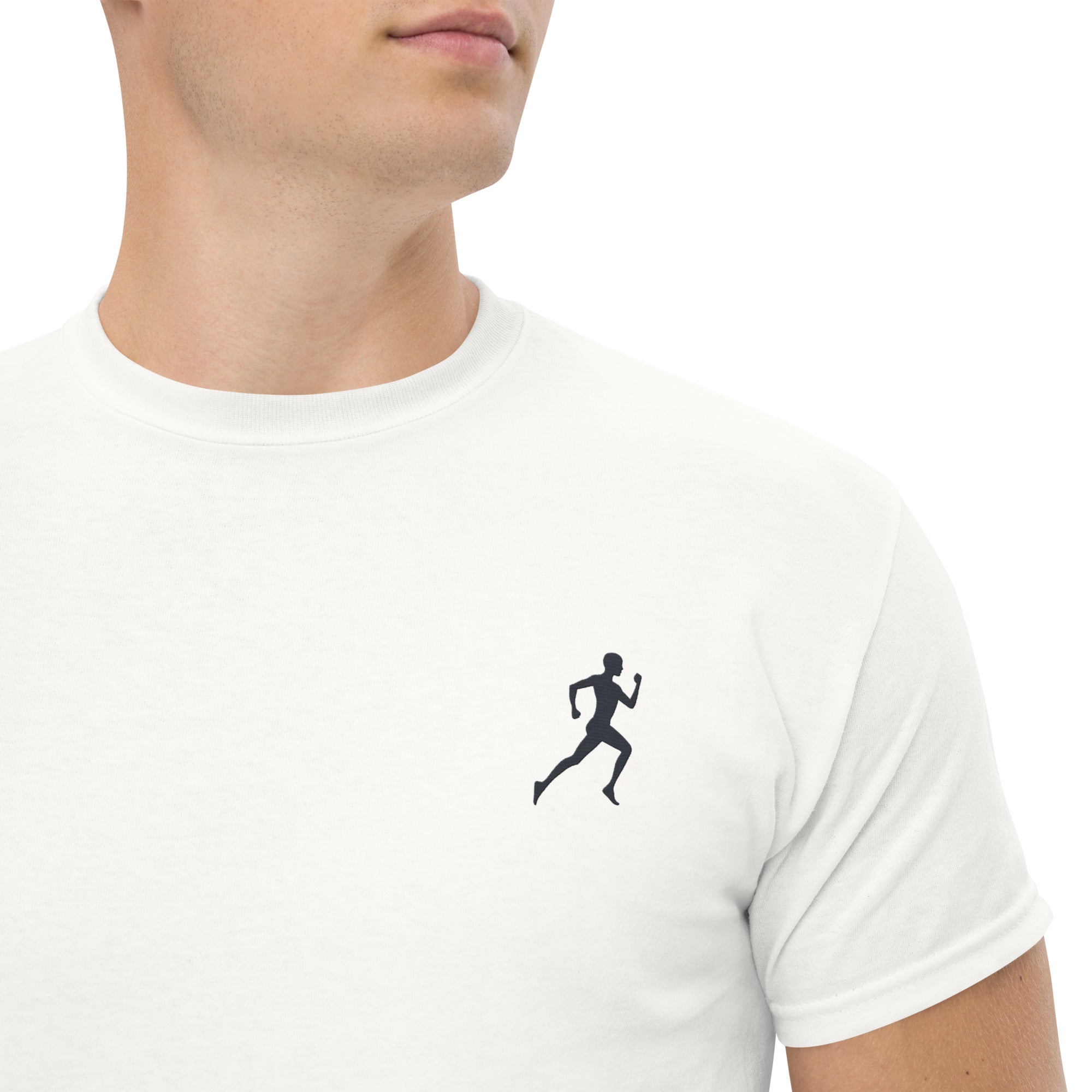 T-Shirt Unisex Ricamata 100% Cotone – Confortevole – Design Running-Biiply