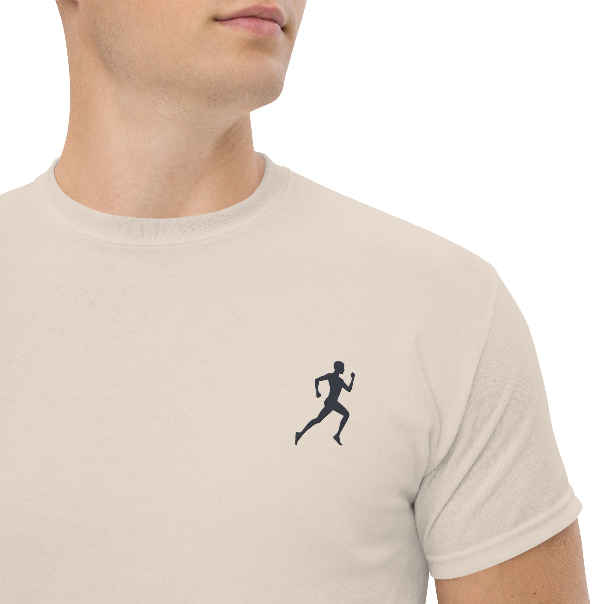 T-Shirt Unisex Ricamata 100% Cotone – Confortevole – Design Running-Biiply
