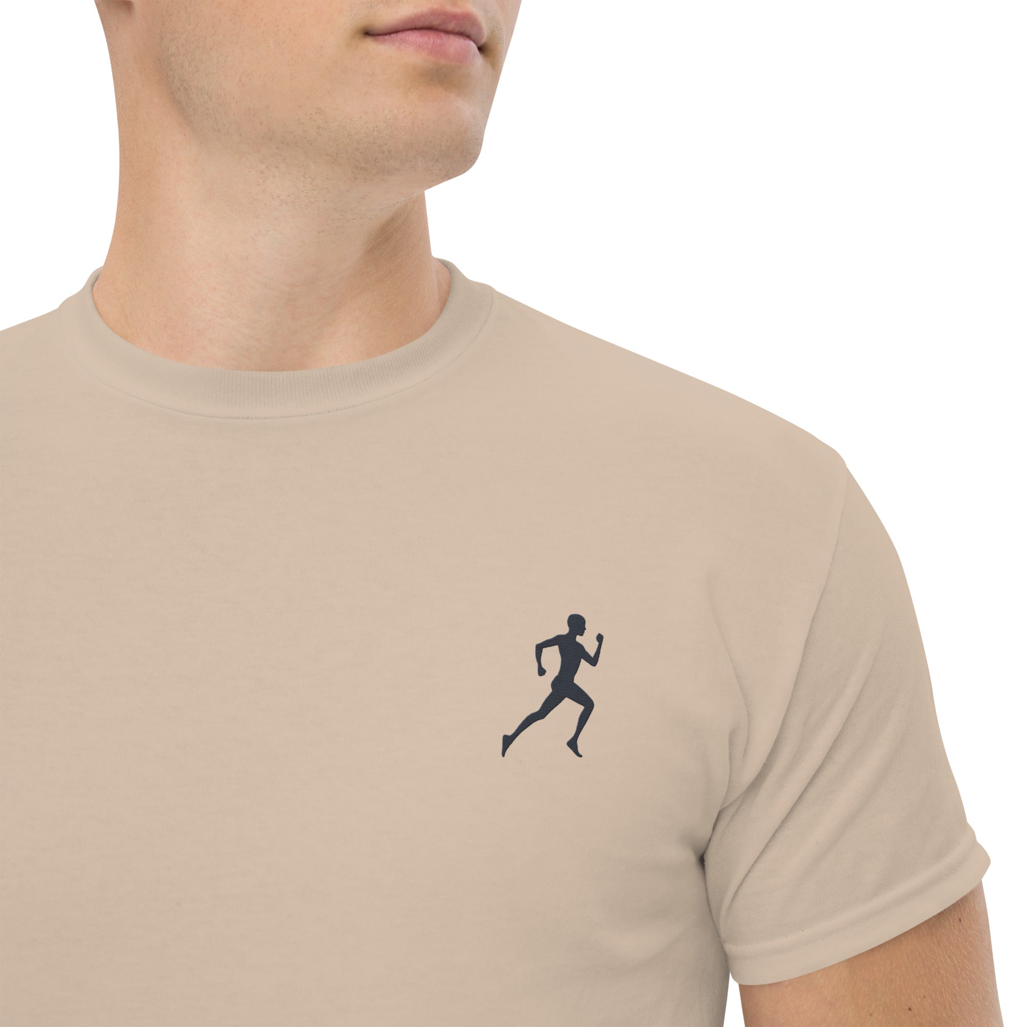 T-Shirt Unisex Ricamata 100% Cotone – Confortevole – Design Running-Biiply