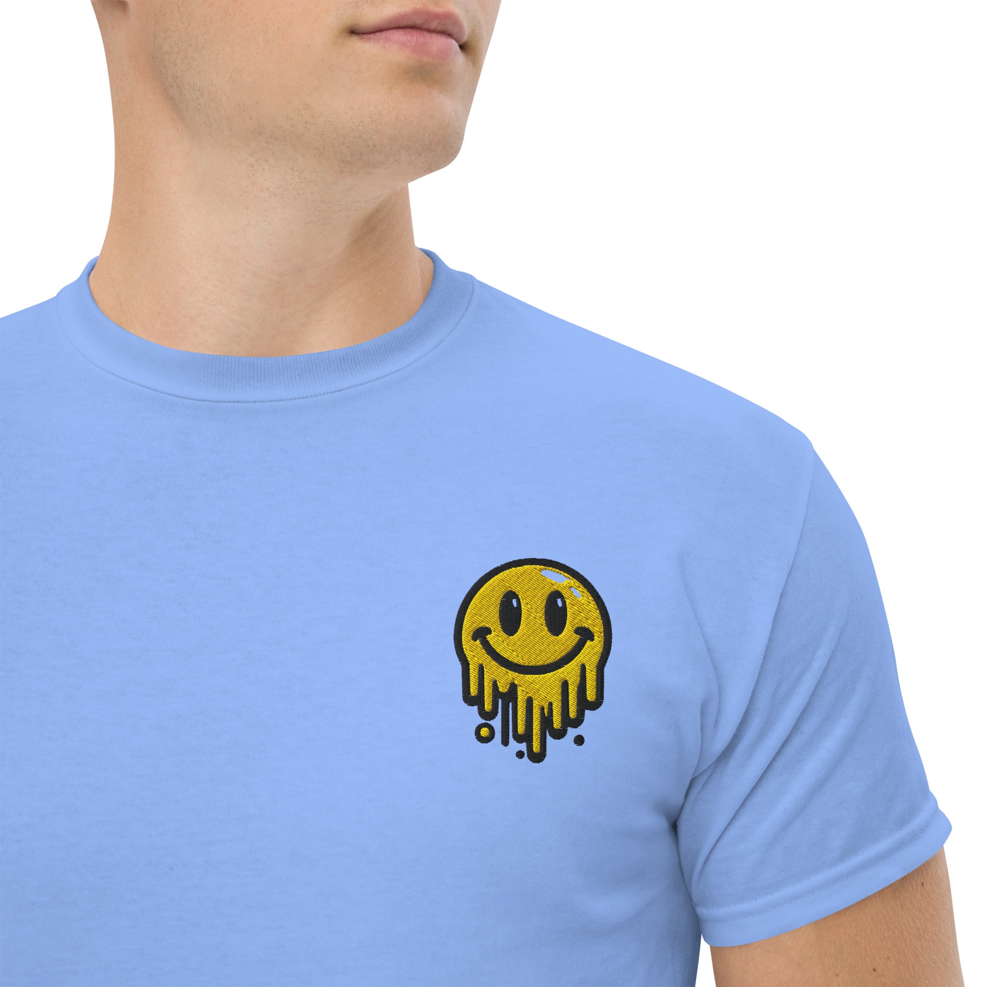 T-Shirt Unisex Ricamata 100% Cotone – Confortevole – Design Runny Smile-Biiply