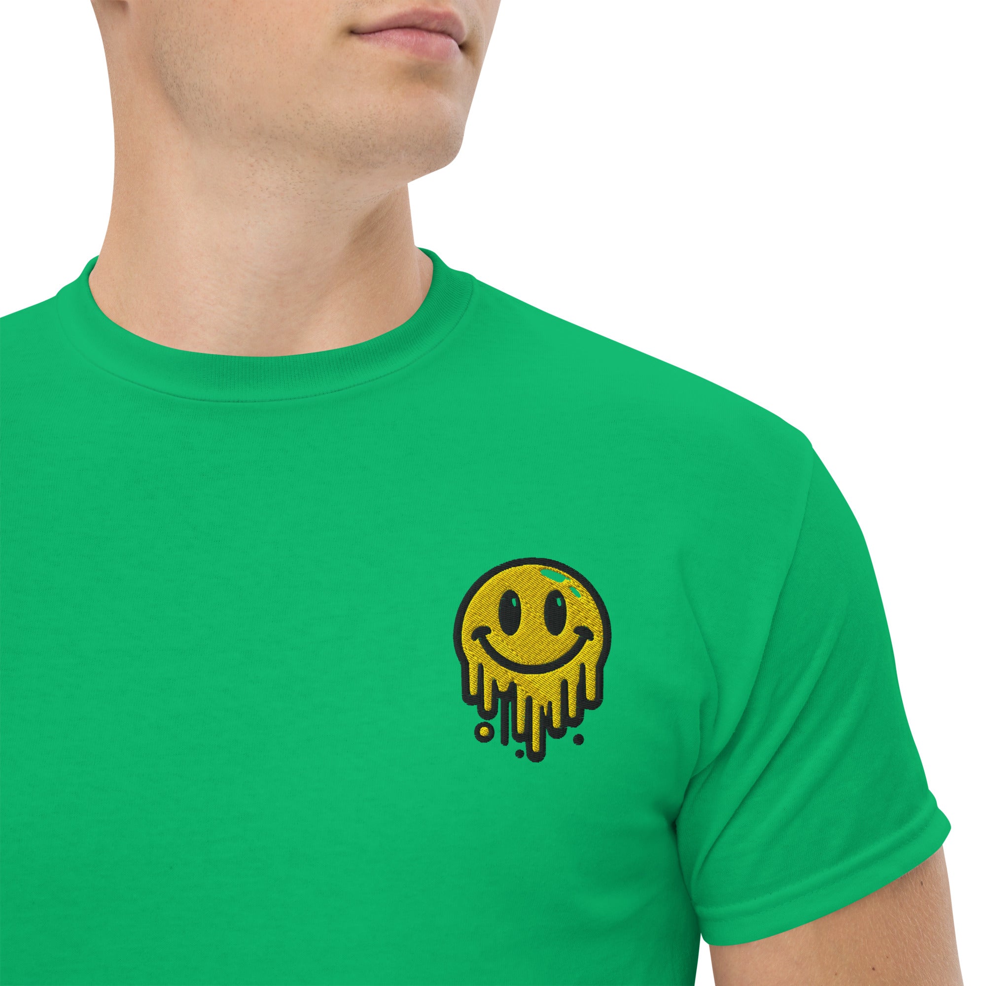 T-Shirt Unisex Ricamata 100% Cotone – Confortevole – Design Runny Smile-Biiply