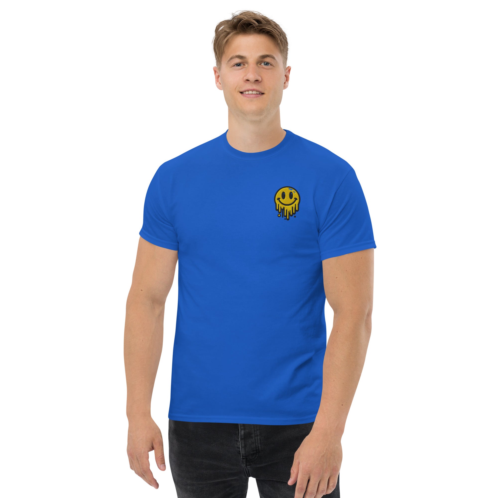 T-Shirt Unisex Ricamata 100% Cotone – Confortevole – Design Runny Smile-Biiply