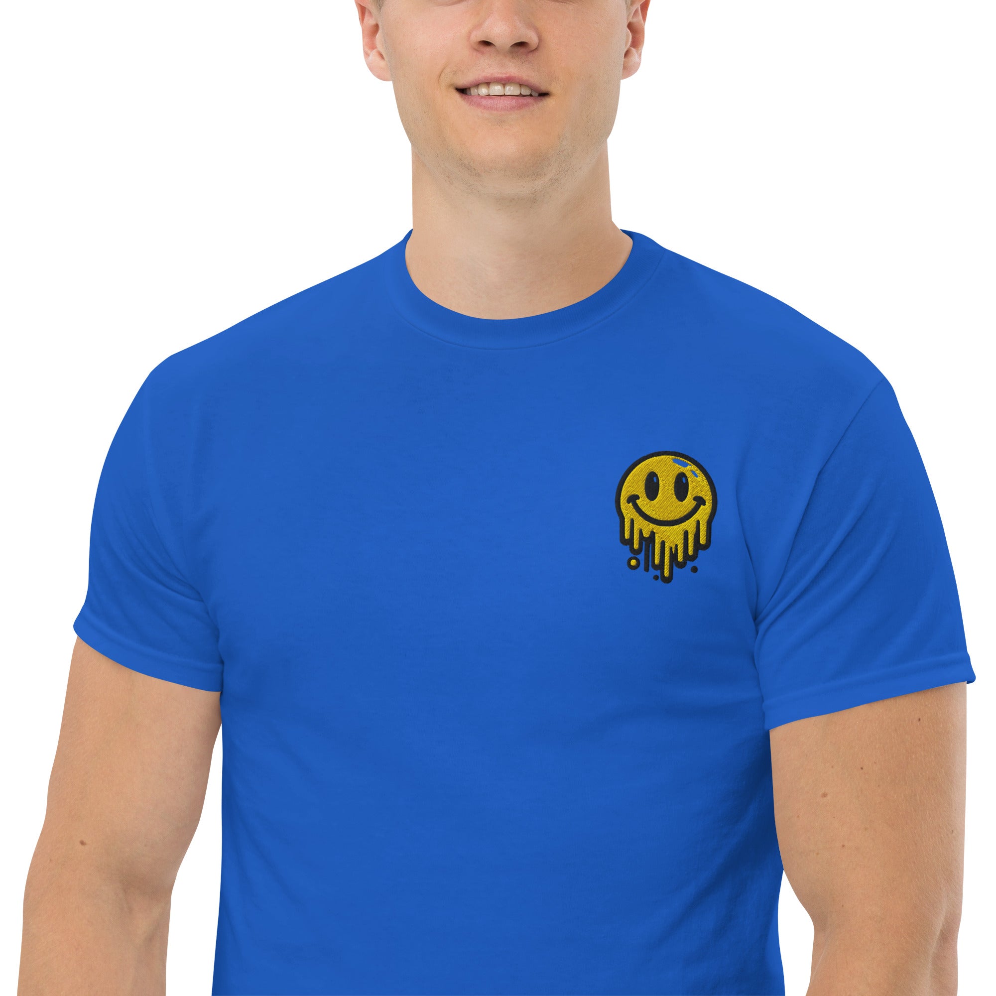 T-Shirt Unisex Ricamata 100% Cotone – Confortevole – Design Runny Smile-Biiply