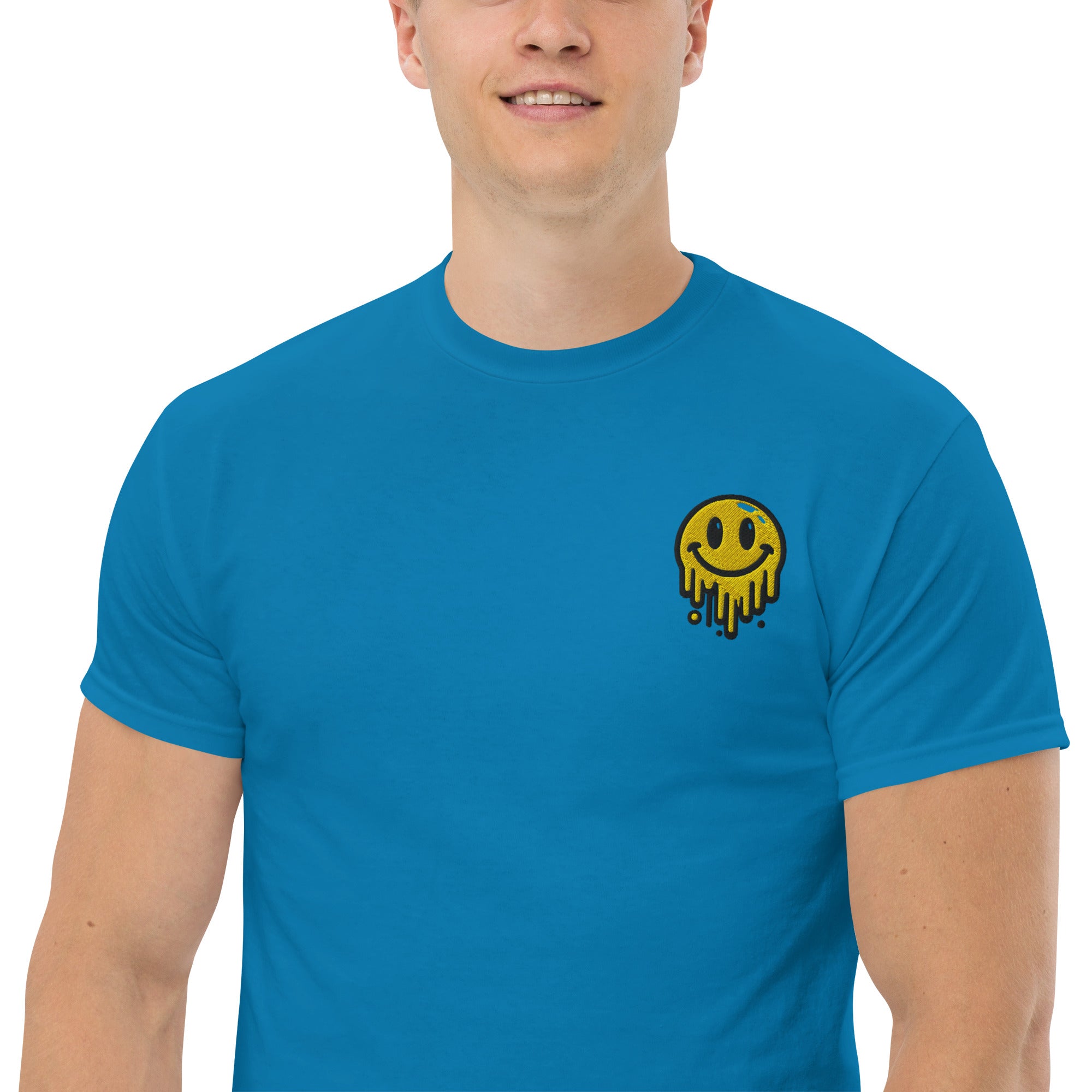 T-Shirt Unisex Ricamata 100% Cotone – Confortevole – Design Runny Smile-Biiply
