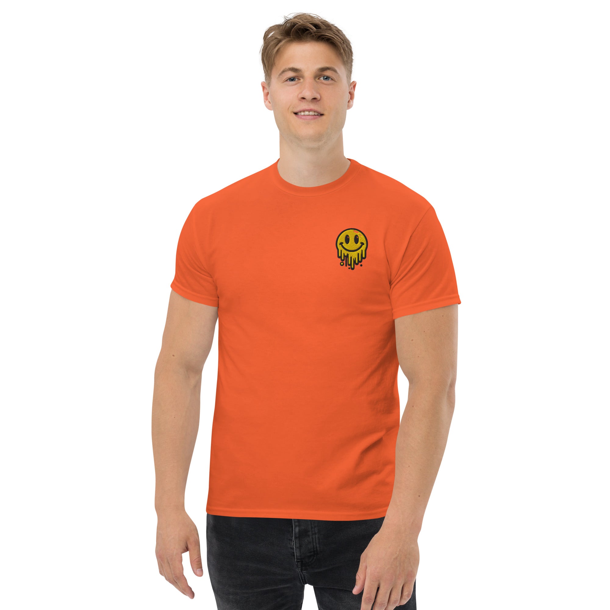 T-Shirt Unisex Ricamata 100% Cotone – Confortevole – Design Runny Smile-Biiply