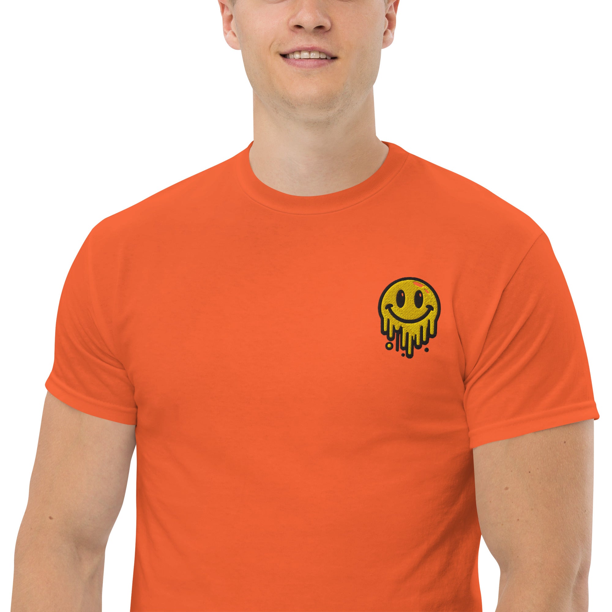 T-Shirt Unisex Ricamata 100% Cotone – Confortevole – Design Runny Smile-Biiply