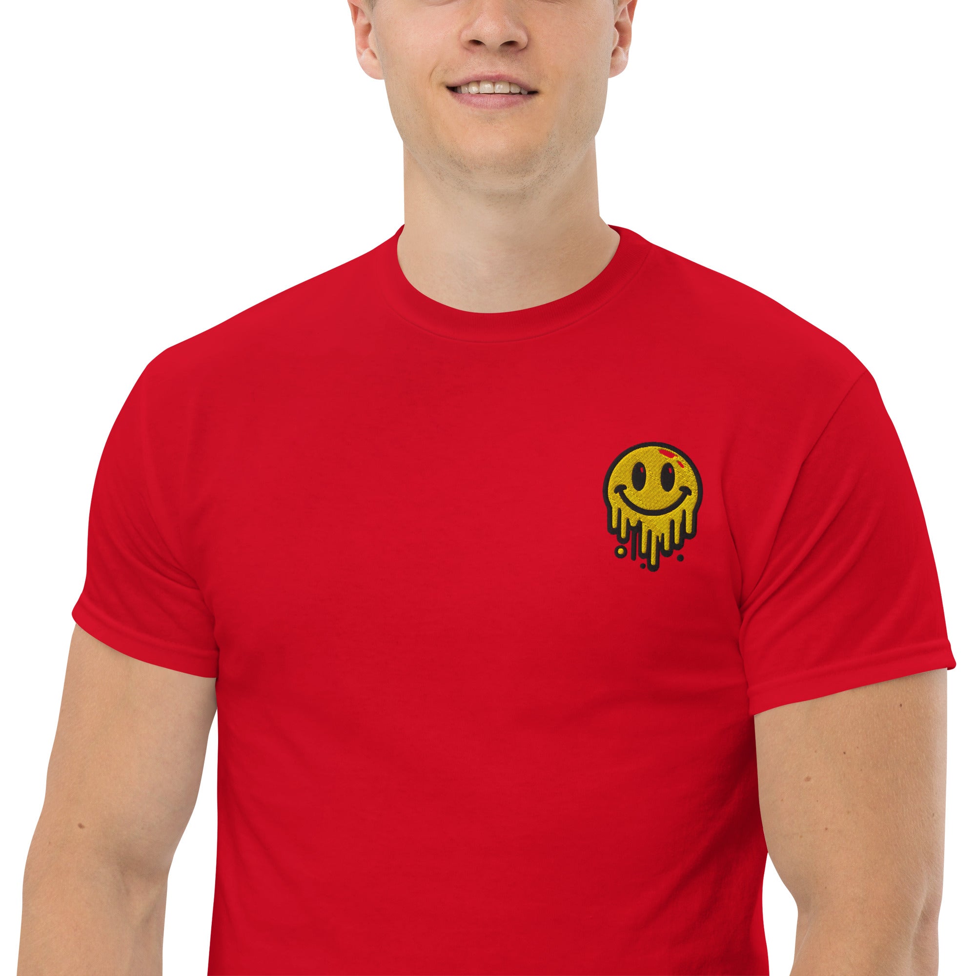 T-Shirt Unisex Ricamata 100% Cotone – Confortevole – Design Runny Smile-Biiply