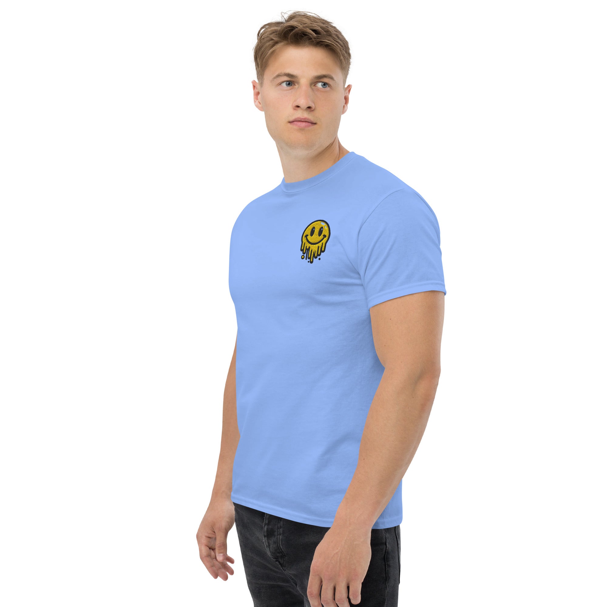 T-Shirt Unisex Ricamata 100% Cotone – Confortevole – Design Runny Smile-Biiply