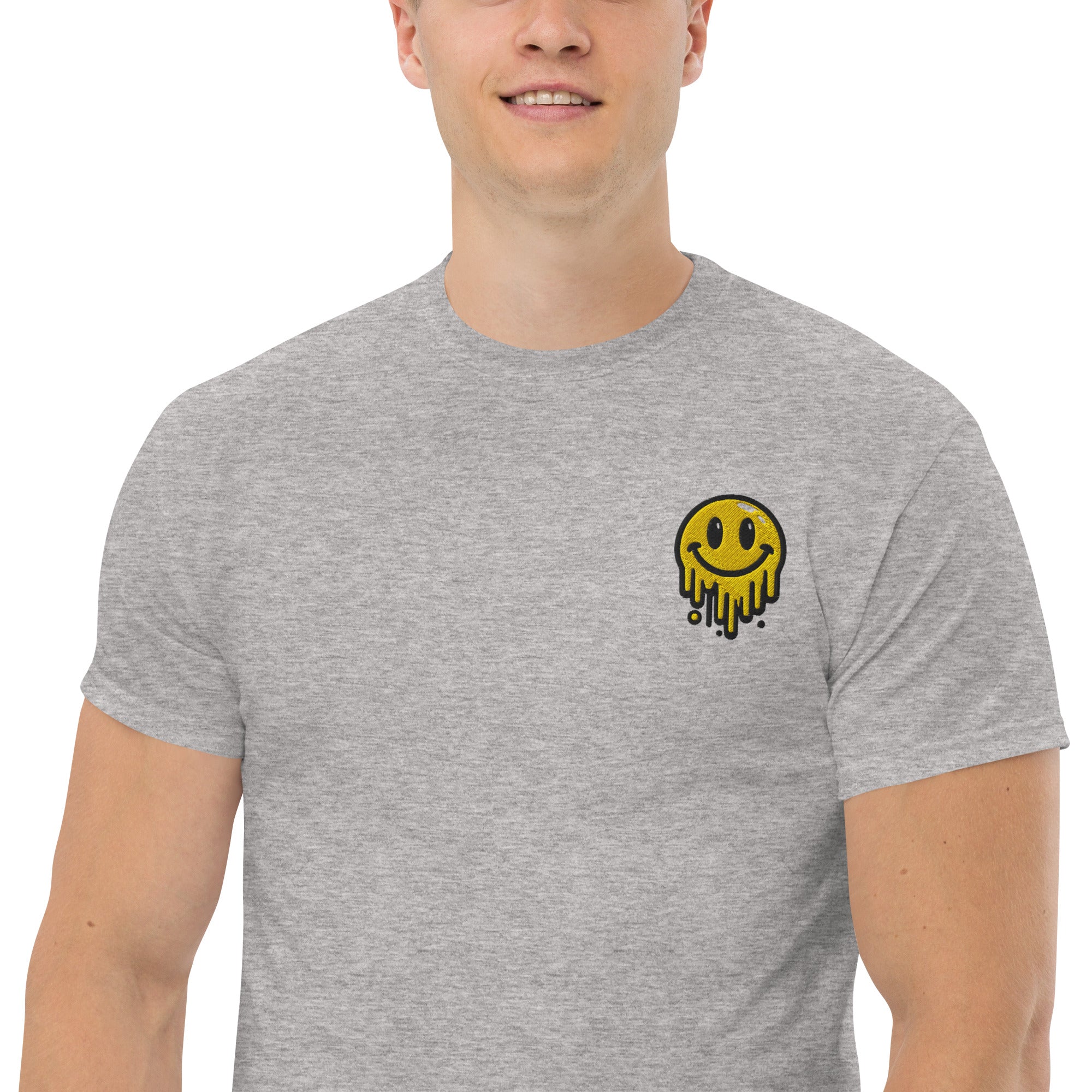 T-Shirt Unisex Ricamata 100% Cotone – Confortevole – Design Runny Smile-Biiply