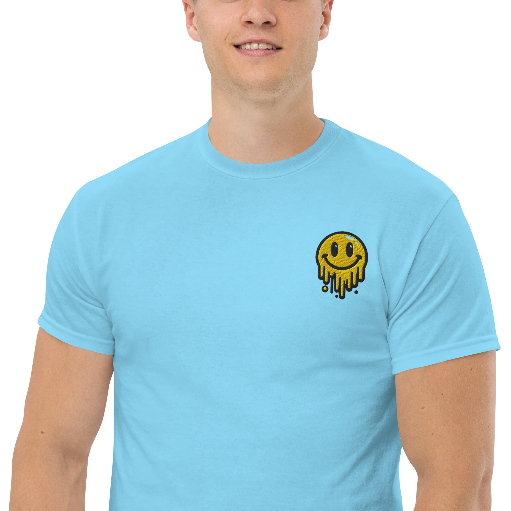 T-Shirt Unisex Ricamata 100% Cotone – Confortevole – Design Runny Smile-Biiply