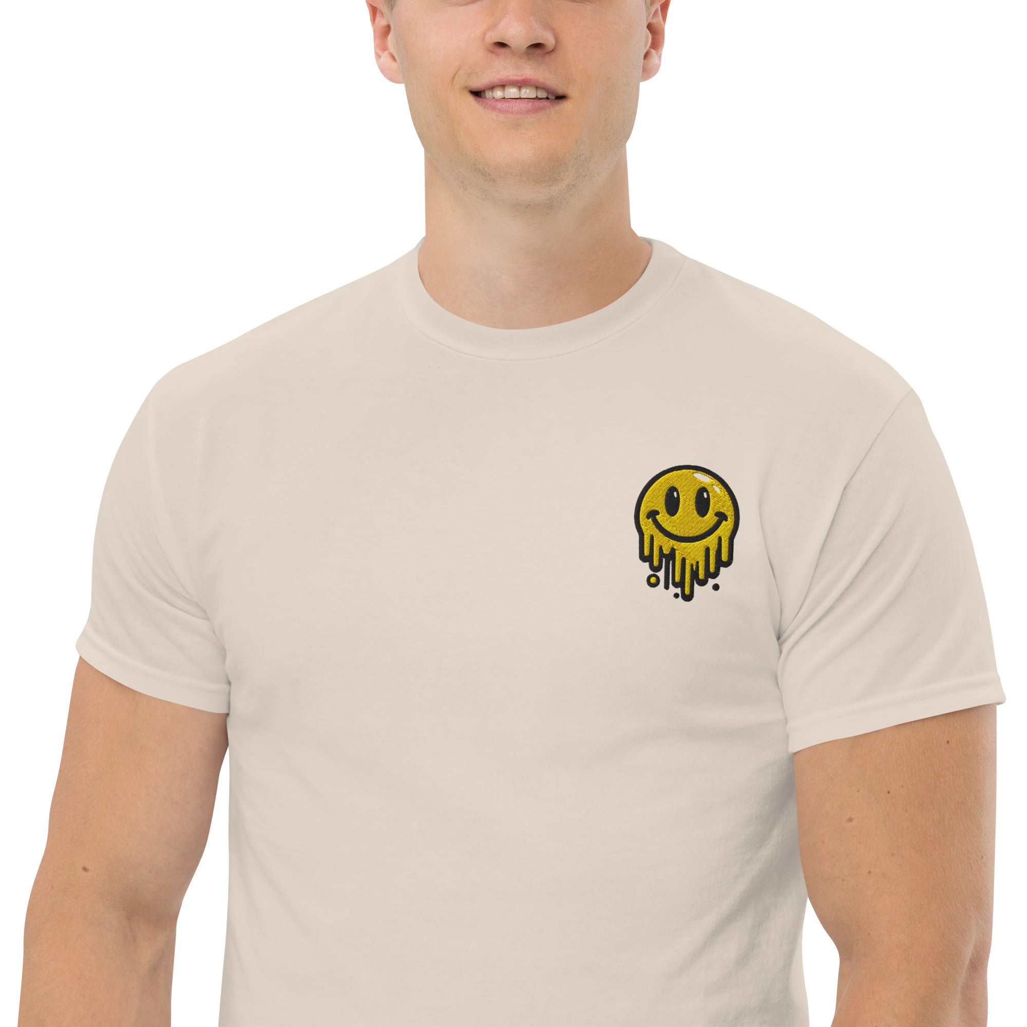 T-Shirt Unisex Ricamata 100% Cotone – Confortevole – Design Runny Smile-Biiply