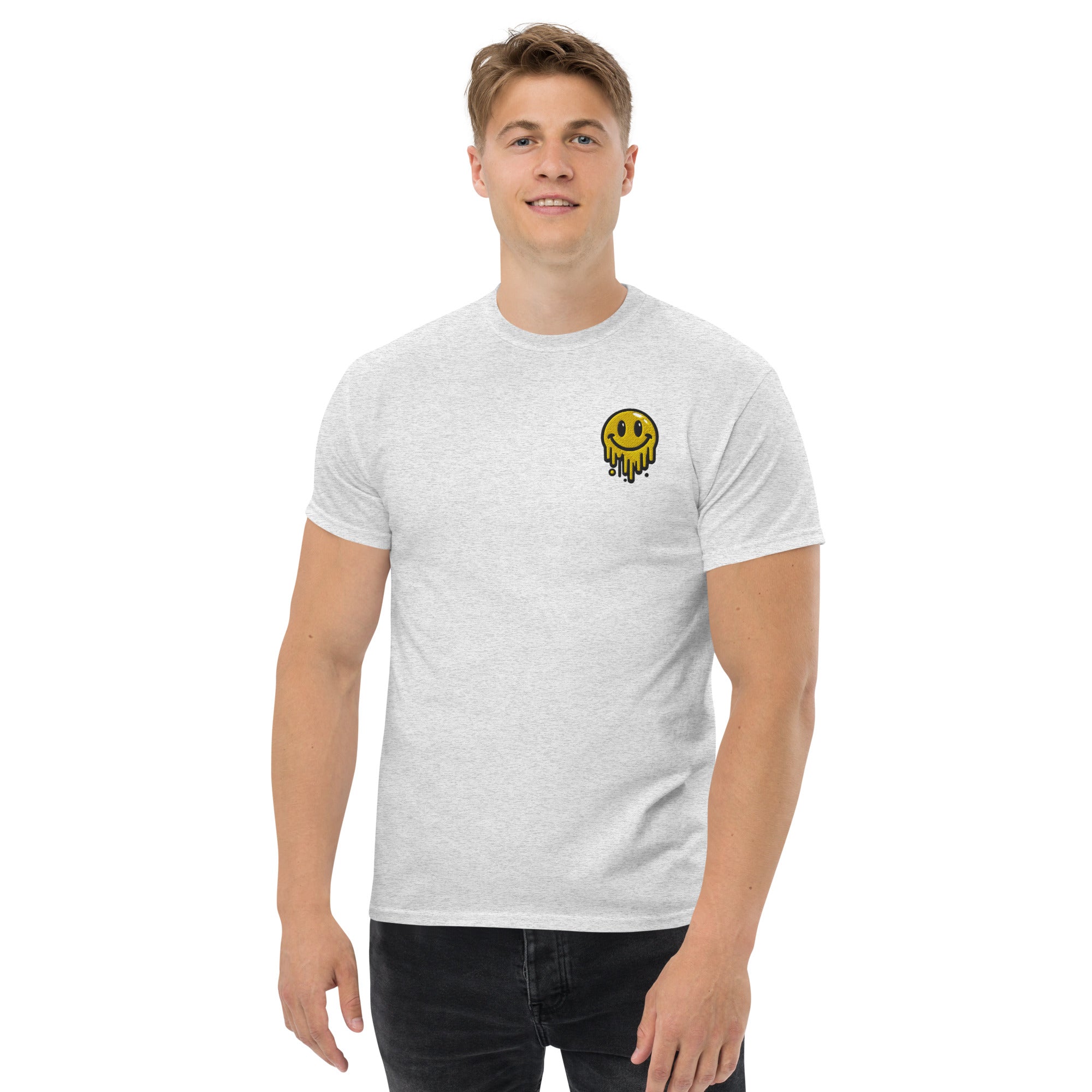 T-Shirt Unisex Ricamata 100% Cotone – Confortevole – Design Runny Smile-Biiply