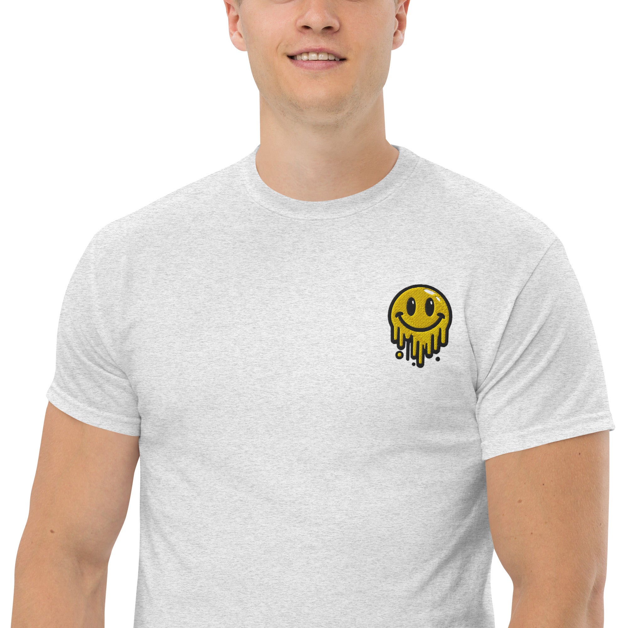 T-Shirt Unisex Ricamata 100% Cotone – Confortevole – Design Runny Smile-Biiply