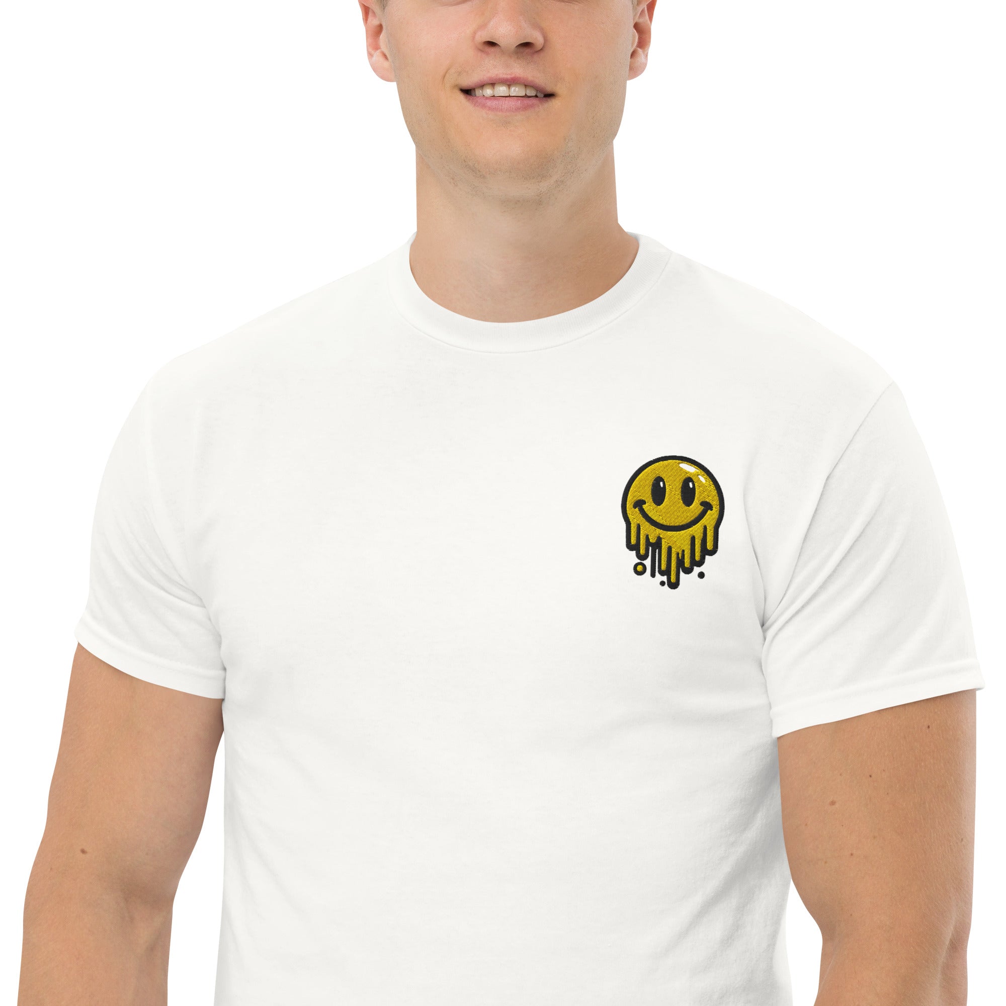 T-Shirt Unisex Ricamata 100% Cotone – Confortevole – Design Runny Smile-Biiply