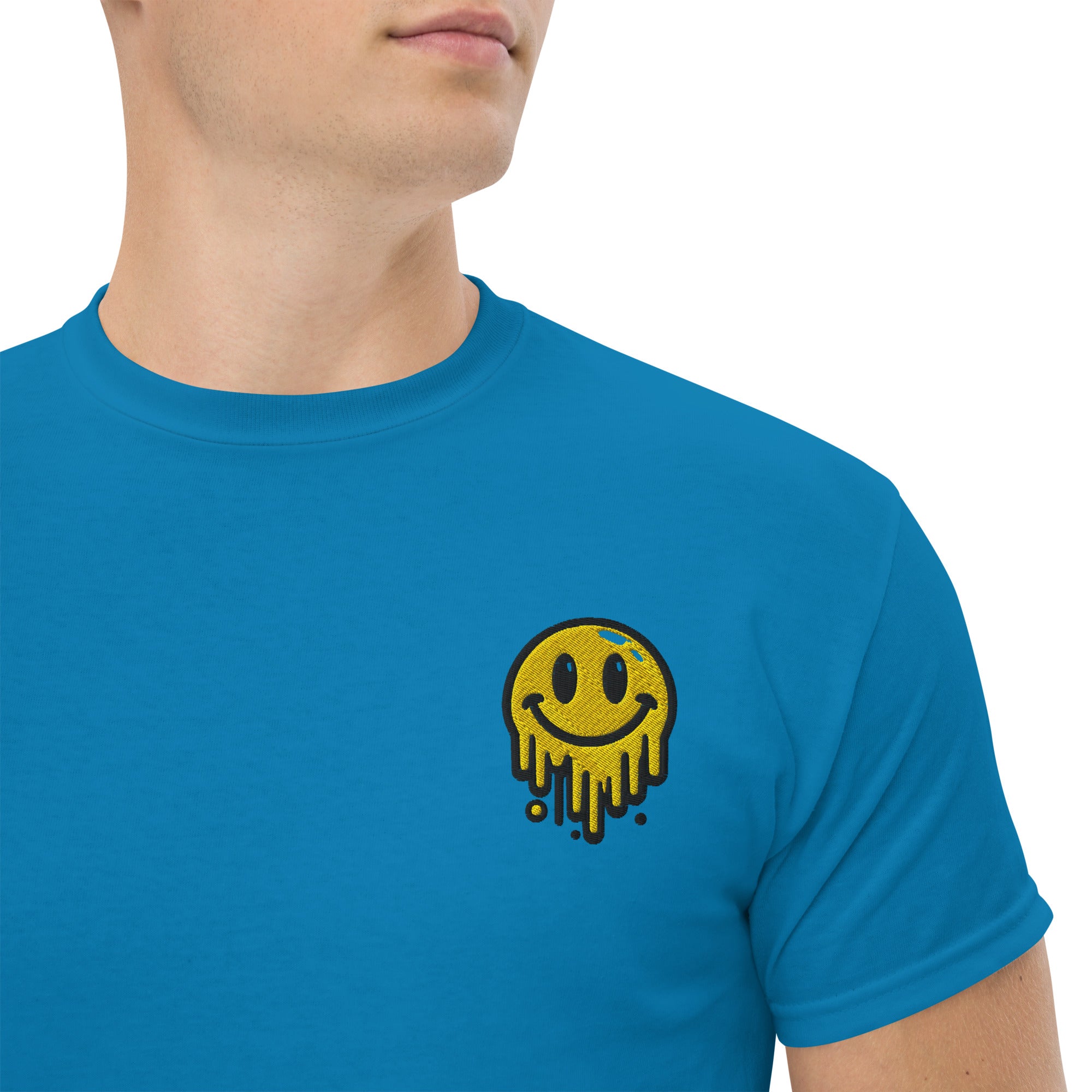 T-Shirt Unisex Ricamata 100% Cotone – Confortevole – Design Runny Smile-Biiply