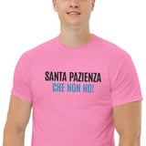T-Shirt Unisex Ricamata 100% Cotone – Confortevole – Design Santa Pazienza Che non ho!