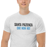 T-Shirt Unisex Ricamata 100% Cotone – Confortevole – Design Santa Pazienza Che non ho!