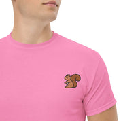 T-Shirt Unisex Ricamata 100% Cotone – Confortevole – Design Scoiattolo-Biiply