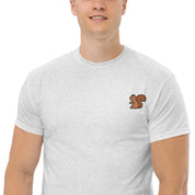 T-Shirt Unisex Ricamata 100% Cotone – Confortevole – Design Scoiattolo-Biiply