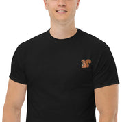 T-Shirt Unisex Ricamata 100% Cotone – Confortevole – Design Scoiattolo-Biiply