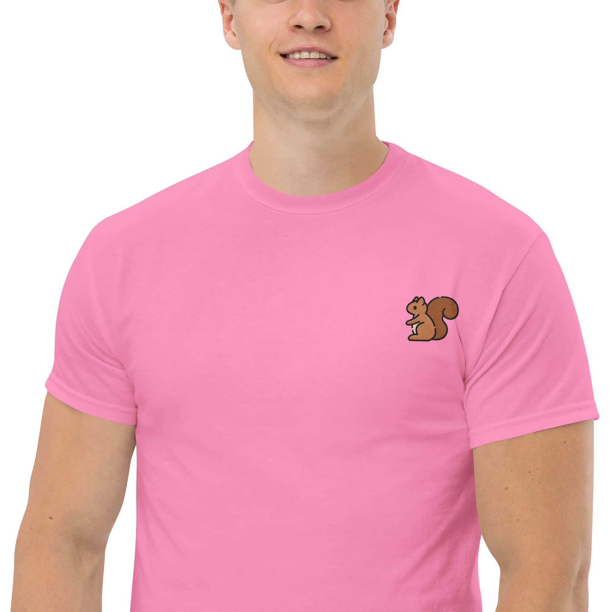 T-Shirt Unisex Ricamata 100% Cotone – Confortevole – Design Scoiattolo-Biiply