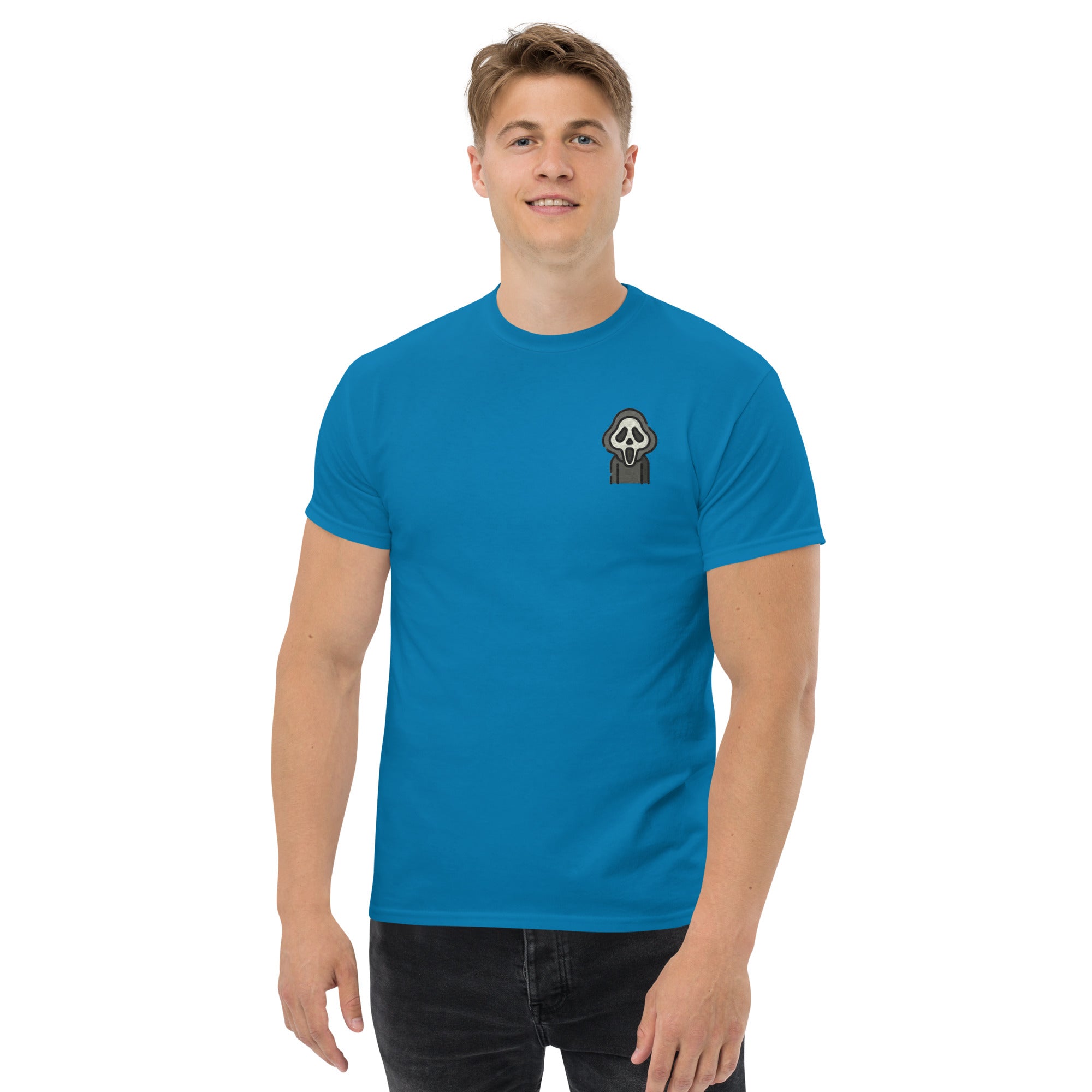 T-Shirt Unisex Ricamata 100% Cotone – Confortevole – Design Scream - 18 - Biiply - Inizia Il tuo progetto