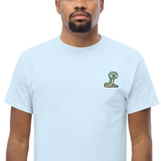T-Shirt Unisex Ricamata 100% Cotone – Confortevole – Design Serpentino-Biiply