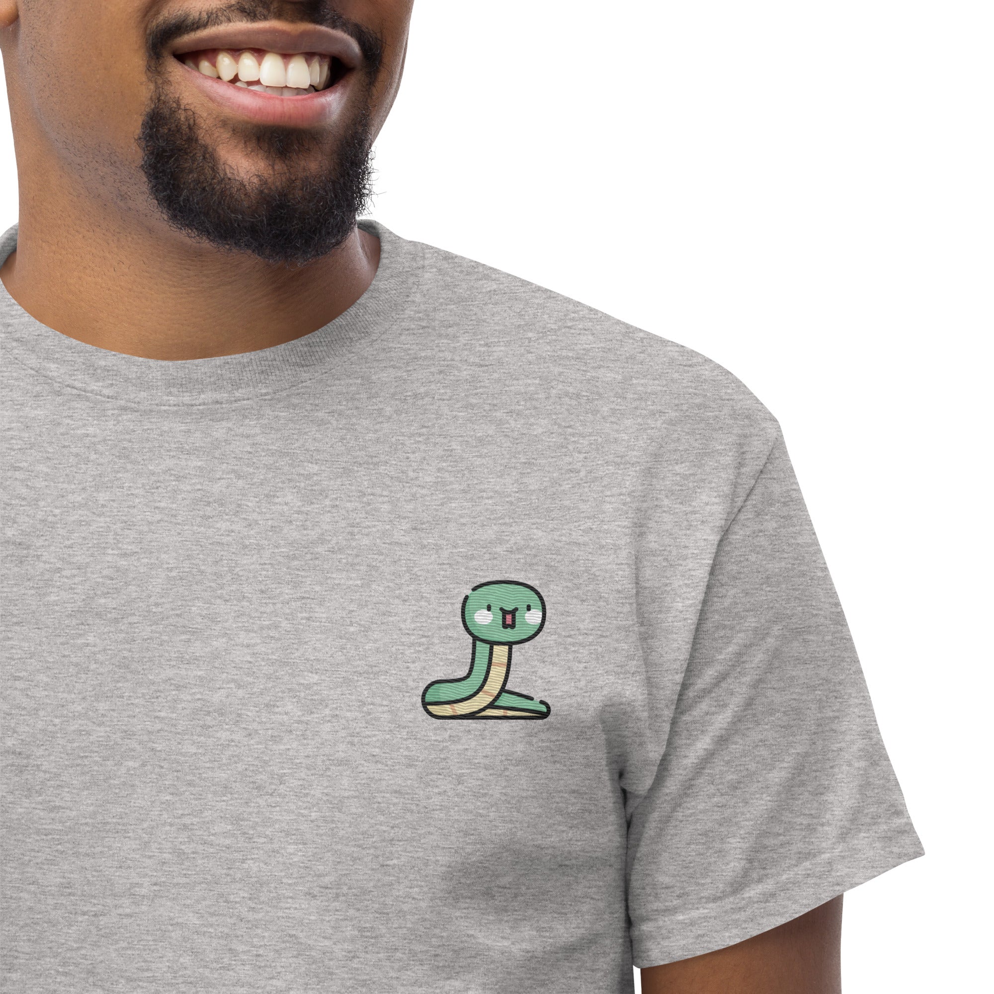 T-Shirt Unisex Ricamata 100% Cotone – Confortevole – Design Serpentino-Biiply