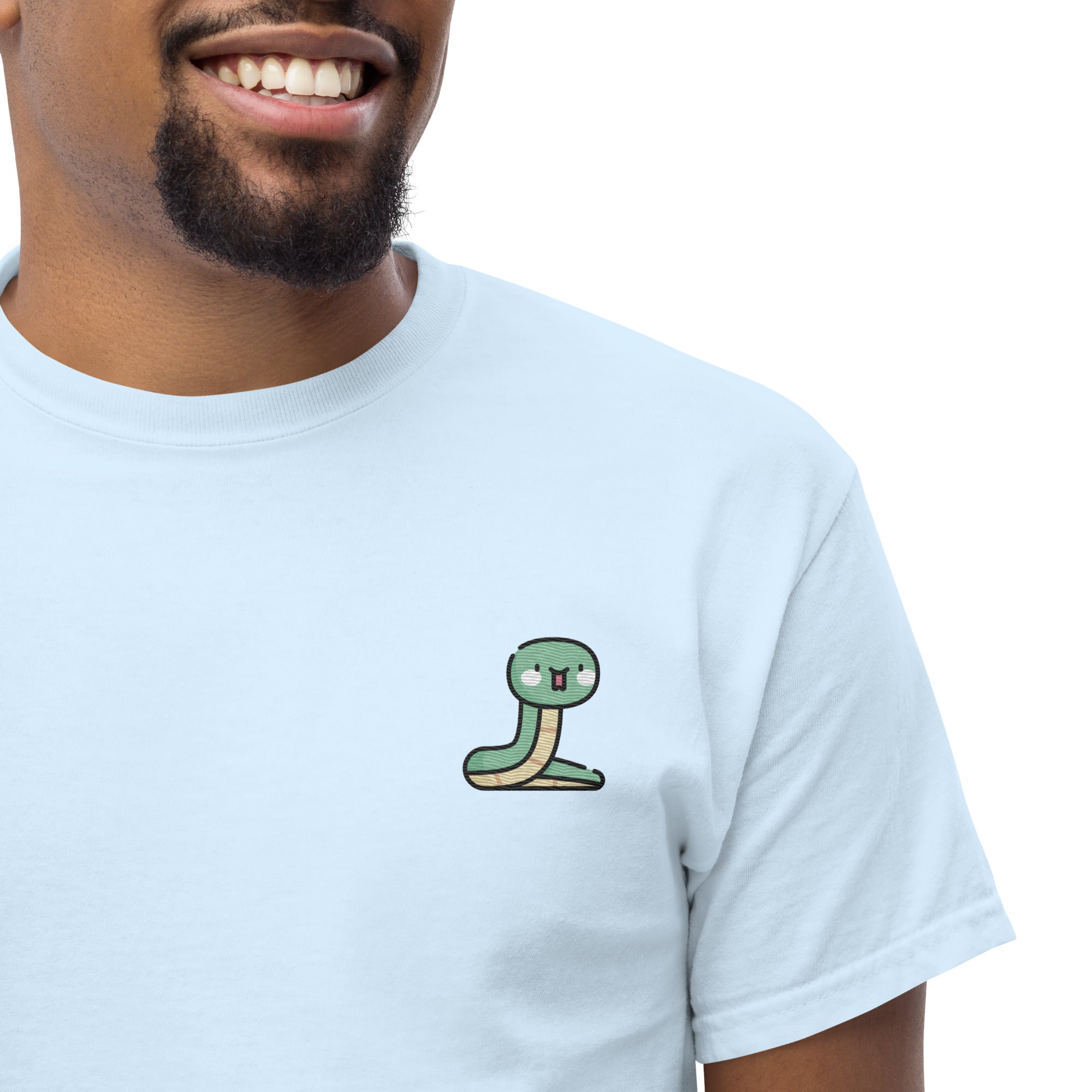 T-Shirt Unisex Ricamata 100% Cotone – Confortevole – Design Serpentino-Biiply