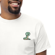 T-Shirt Unisex Ricamata 100% Cotone – Confortevole – Design Serpentino-Biiply
