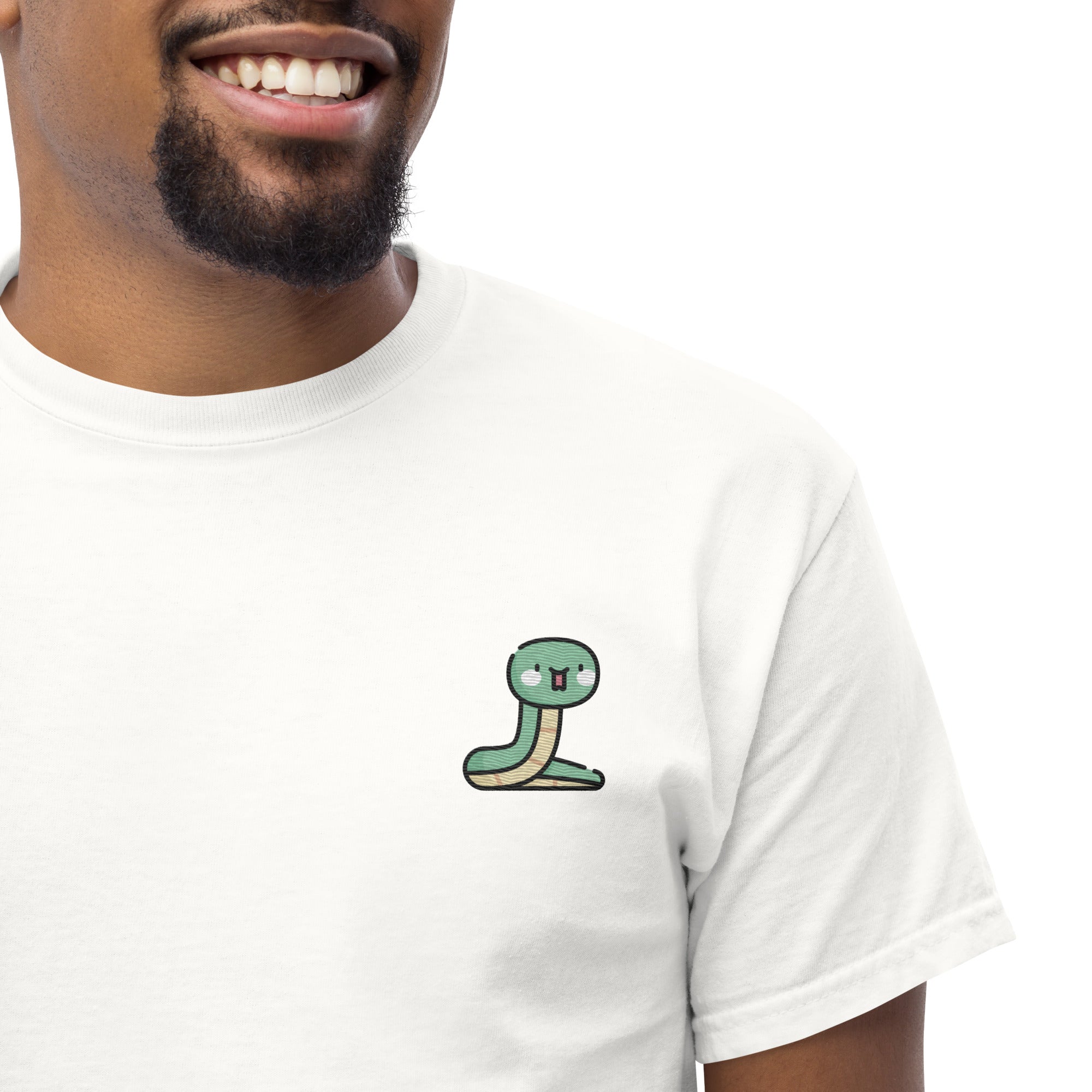 T-Shirt Unisex Ricamata 100% Cotone – Confortevole – Design Serpentino-Biiply