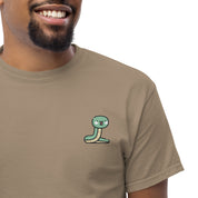 T-Shirt Unisex Ricamata 100% Cotone – Confortevole – Design Serpentino-Biiply