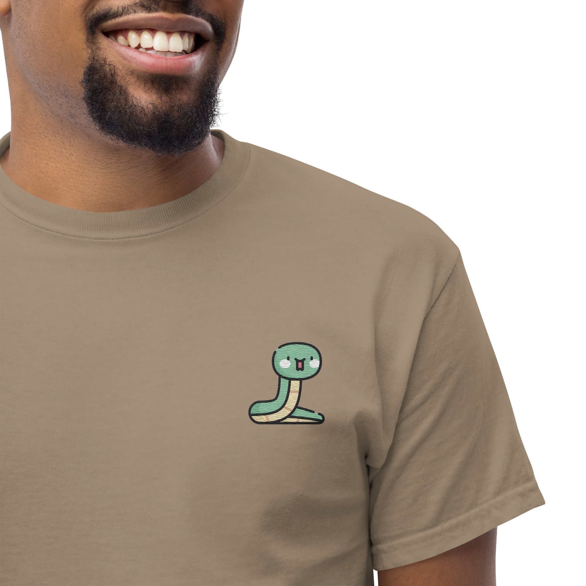 T-Shirt Unisex Ricamata 100% Cotone – Confortevole – Design Serpentino-Biiply