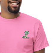 T-Shirt Unisex Ricamata 100% Cotone – Confortevole – Design Serpentino-Biiply