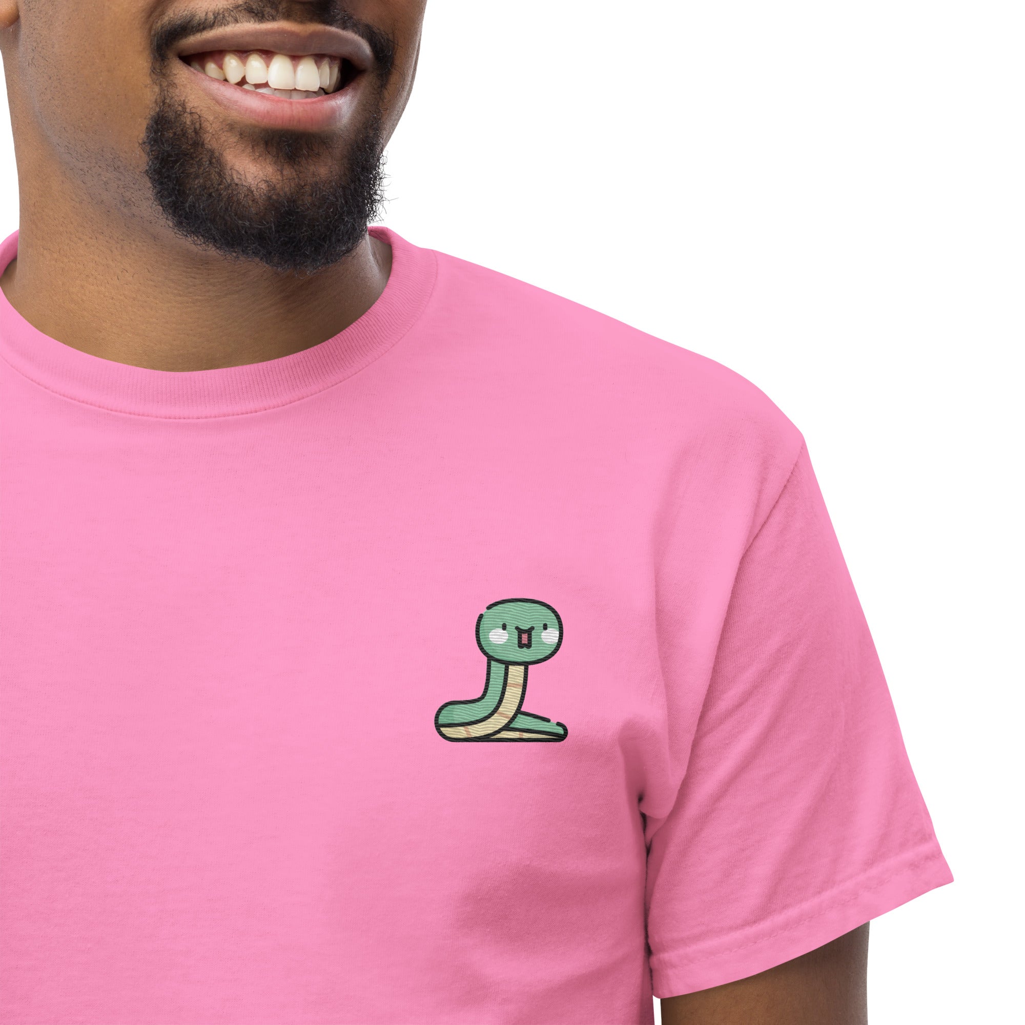 T-Shirt Unisex Ricamata 100% Cotone – Confortevole – Design Serpentino-Biiply