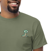 T-Shirt Unisex Ricamata 100% Cotone – Confortevole – Design Serpentino-Biiply