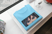 T-Shirt Unisex Ricamata 100% Cotone – Confortevole – Design Sguardo Personaggio anime Giyu Tomioka-Biiply