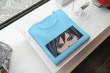 T-Shirt Unisex Ricamata 100% Cotone – Confortevole – Design Sguardo Personaggio anime Giyu Tomioka