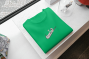 T-Shirt Unisex Ricamata 100% Cotone – Confortevole – Design Swoosh + Astronauta-Biiply