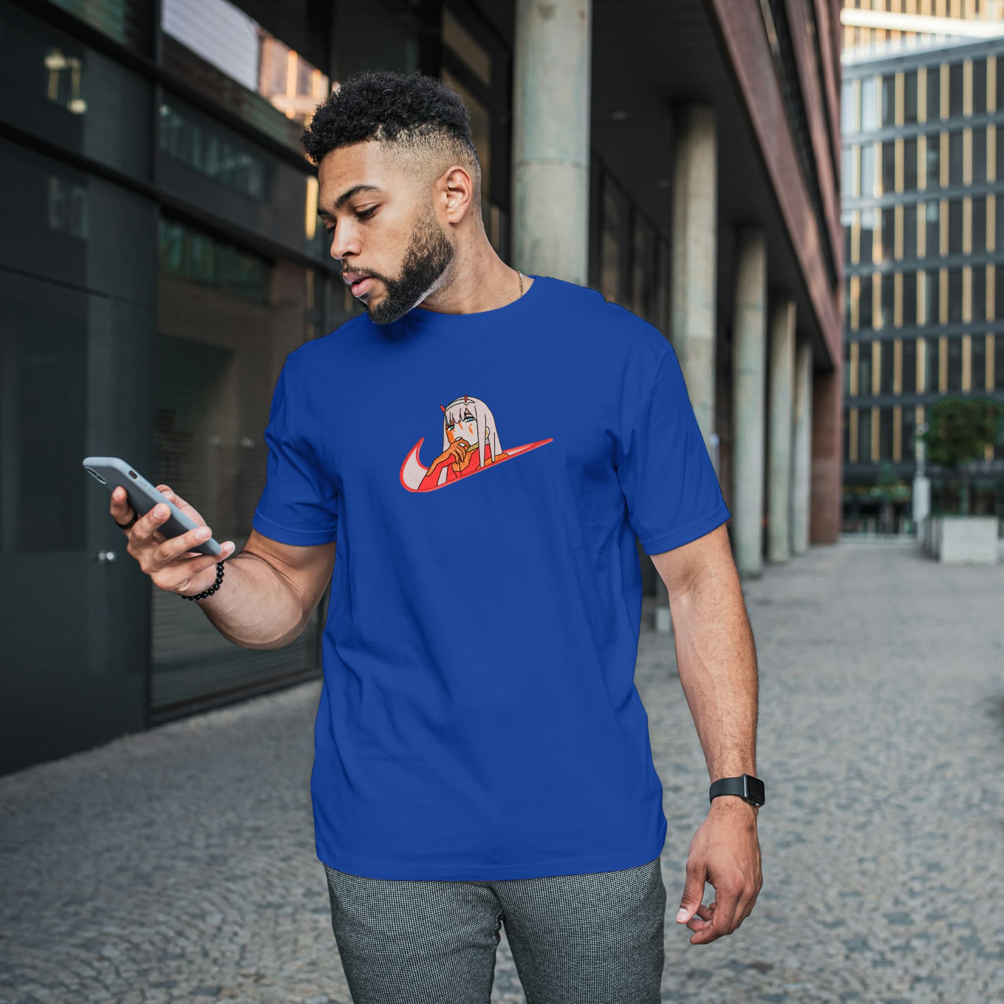 Camiseta Unisex Bordada 100% Algodón – Cómoda – Diseño Swoosh Zero Two